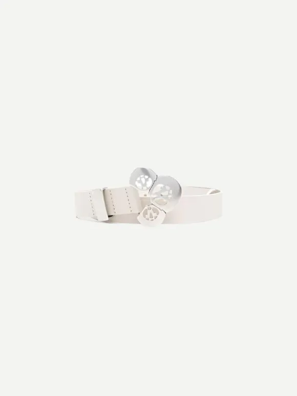 Adaria Belt in Chalk/Silver