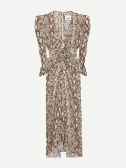 Albini Dress in Natural Python