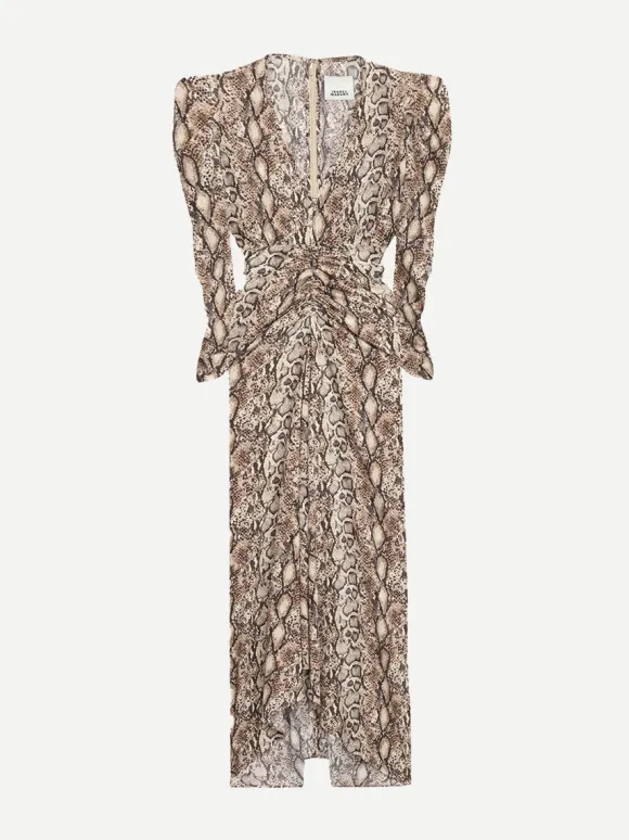 Albini Dress in Natural Python