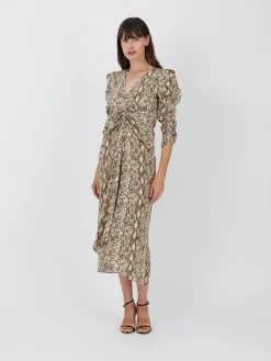 Albini Dress in Natural Python