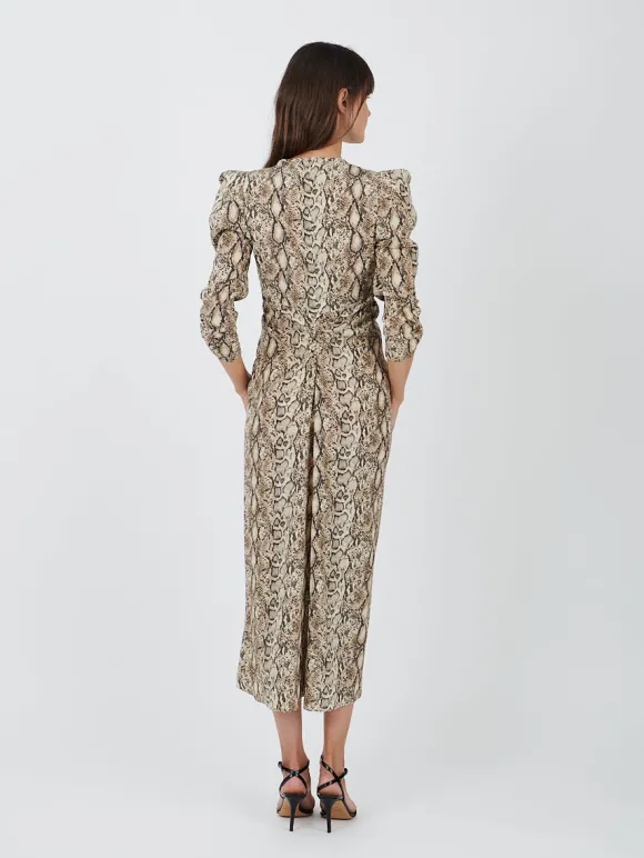 Albini Dress in Natural Python