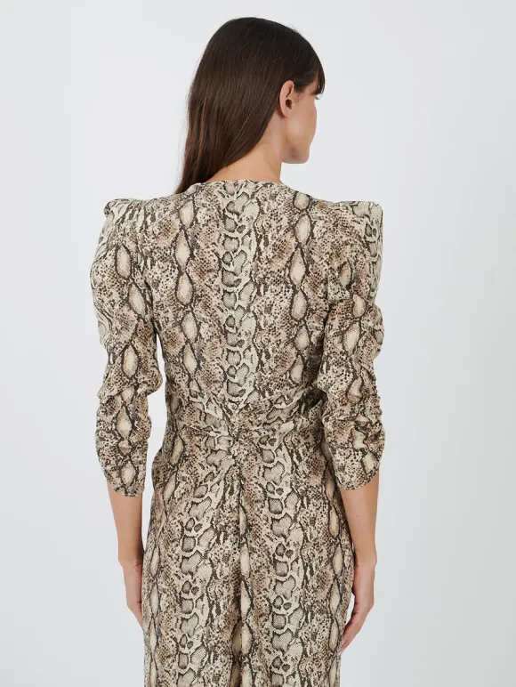 Albini Dress in Natural Python