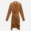 Aleora Dress in Cognac