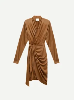Aleora Dress in Cognac