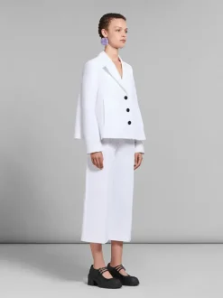 A-Line Cady Jacket in White