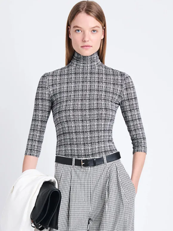 Amiri Top in Black/Off White