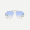 Aviator Sunglasses in Ivory