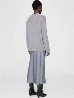 Bar Silk Skirt in Grey