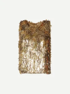 Beatriz Top in Gilt