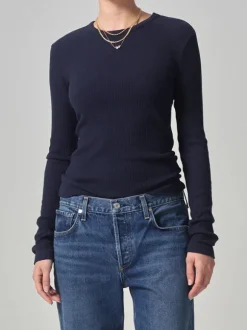 Bina Crewneck in Navy