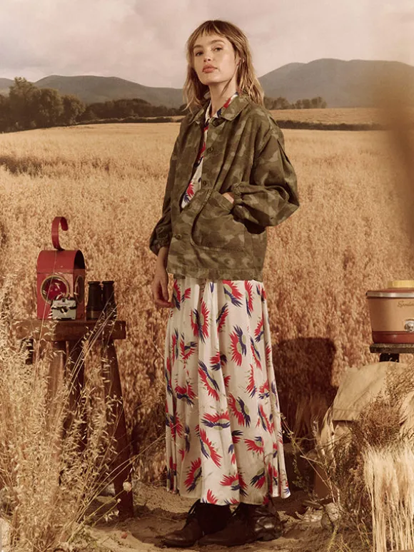 Blouson Sleeve Chore Jacket