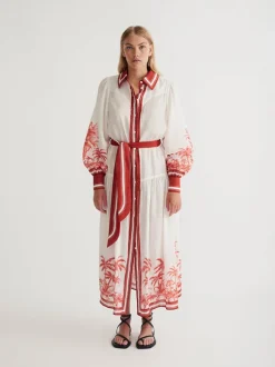 Blythe Midi Dress in Coconut