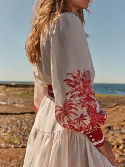 Blythe Midi Dress in Coconut