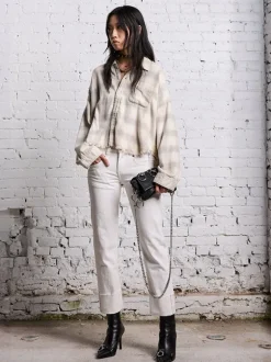 Boy Straight w/Cuff in Sutton White