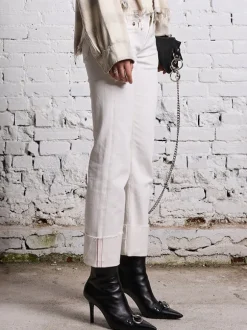 Boy Straight w/Cuff in Sutton White