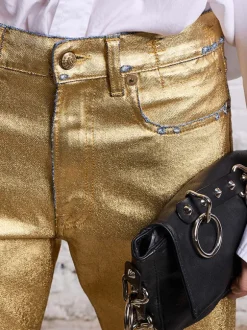 Boyfriend Jean in Gold Indigo