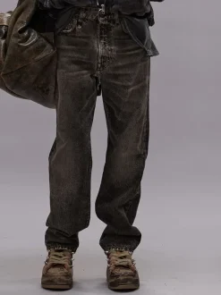 Boyfriend Jean in Mud Grey