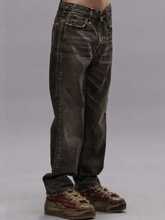 Boyfriend Jean in Mud Grey