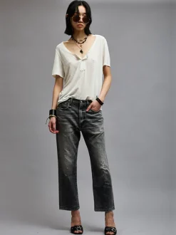 Boyfriend Jean in Vintage Grey