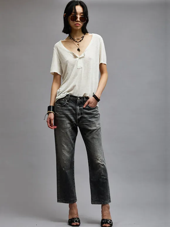 Boyfriend Jean in Vintage Grey