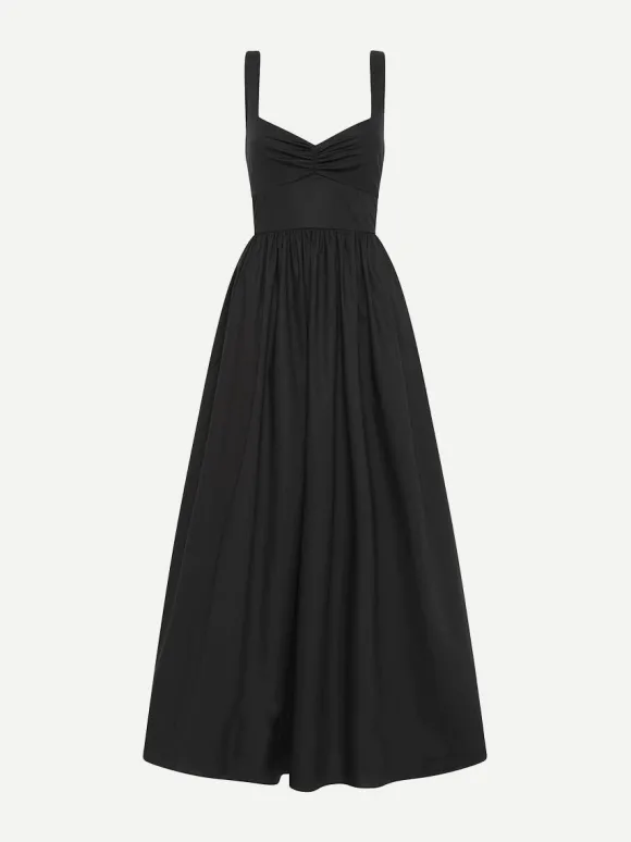 Bralette Midi Dress in Black