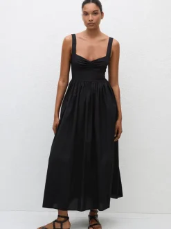 Bralette Midi Dress in Black