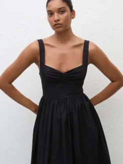Bralette Midi Dress in Black