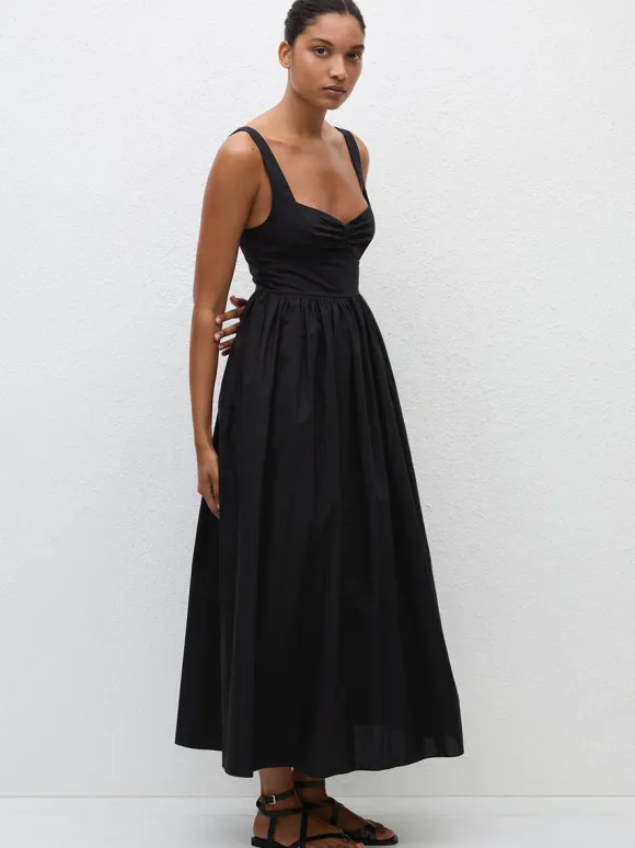 Bralette Midi Dress in Black