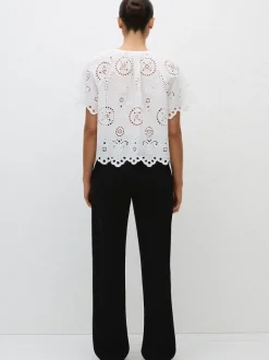 Broderie Blouse in White