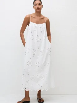 Broderie Cami Midi Dress