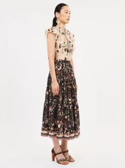 Cambrie skirt in Obsidian Botanica
