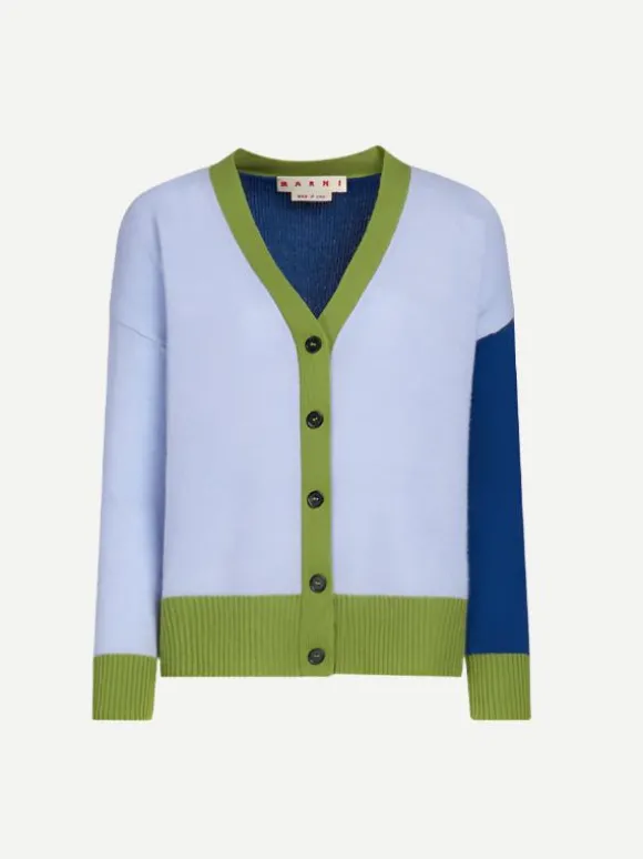 Cashmere Cardigan in Illusion Blue