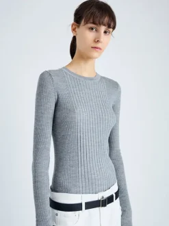Cassidy Sweater in Light Grey Melange