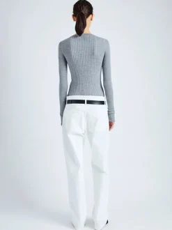 Cassidy Sweater in Light Grey Melange