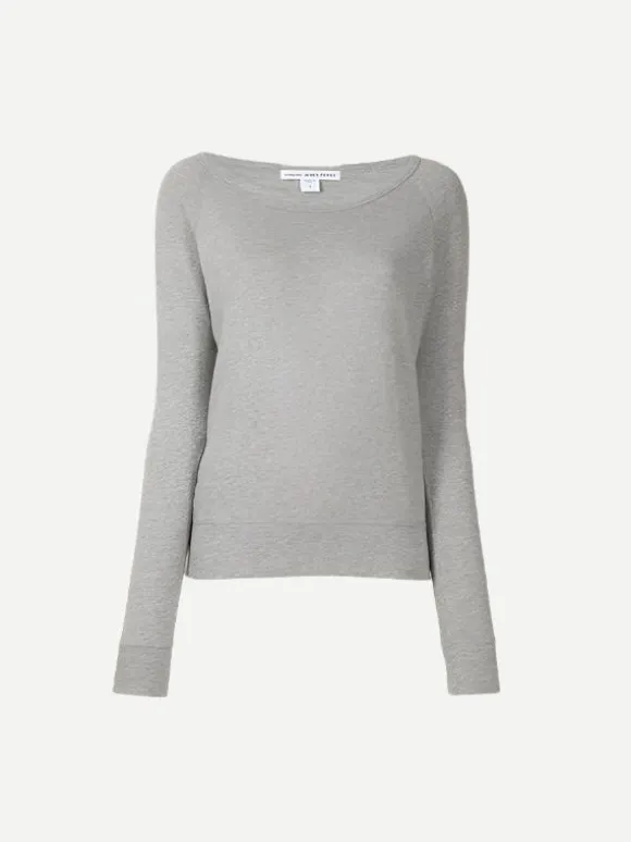 Classic Raglan Sweatshirt in Heather Grey