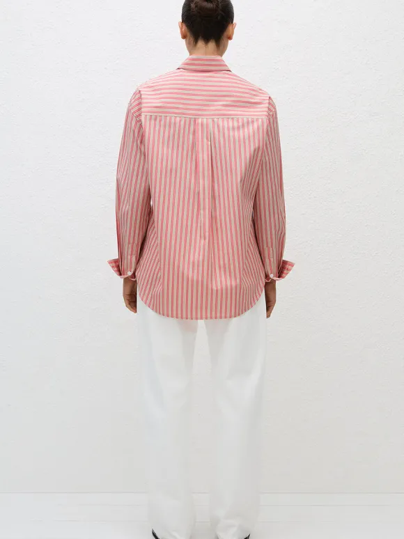 Classic Stripe Shirt in Rose Stripe