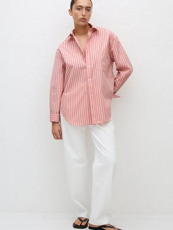 Classic Stripe Shirt in Rose Stripe