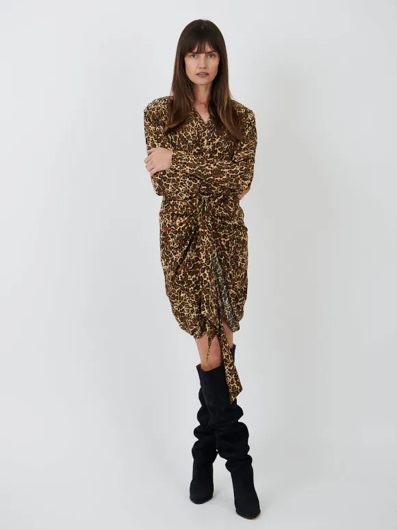 Cleora Dress in Leopard