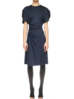 Crew Neck Dress in Midnight