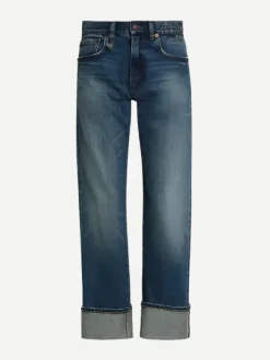 Cuffed Romeo Jean in Caslon Selvedge Blue