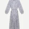 Dalida Dress in Ecru/Lilac