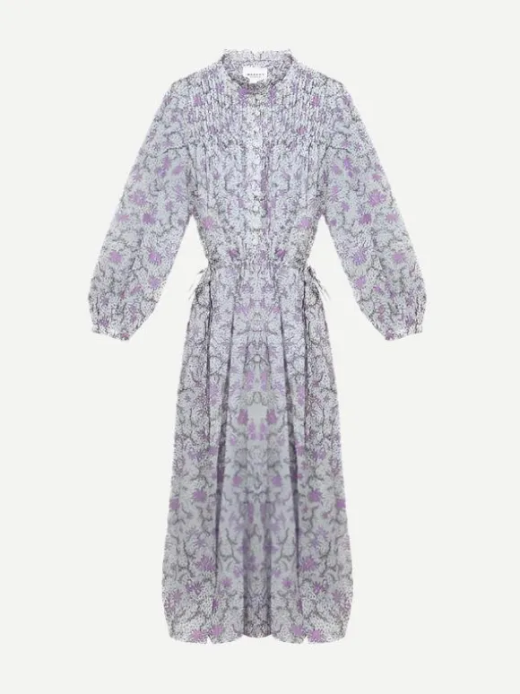 Dalida Dress in Ecru/Lilac