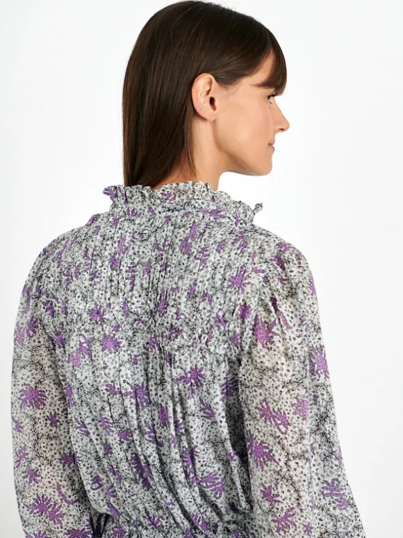 Dalida Dress in Ecru/Lilac