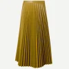 Daphne Faux Leather Skirt in Chai