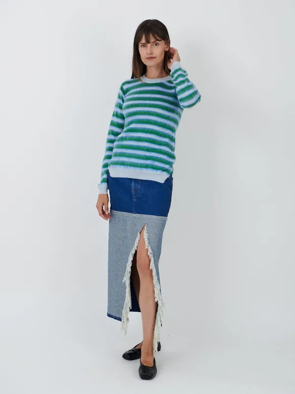 Denim Skirt in Ocean