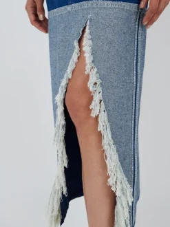 Denim Skirt in Ocean