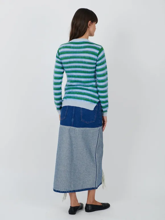 Denim Skirt in Ocean