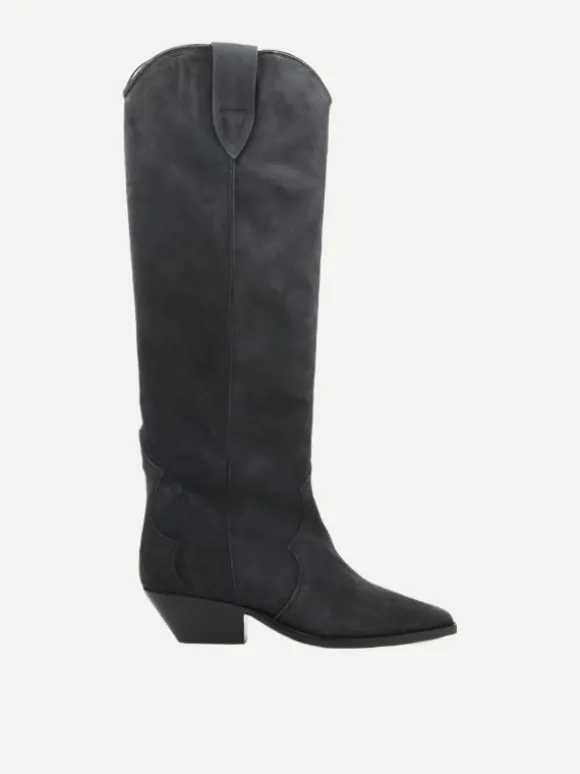 Denvee High Boots in Faded Black