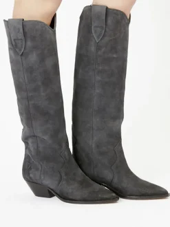 Denvee High Boots in Faded Black