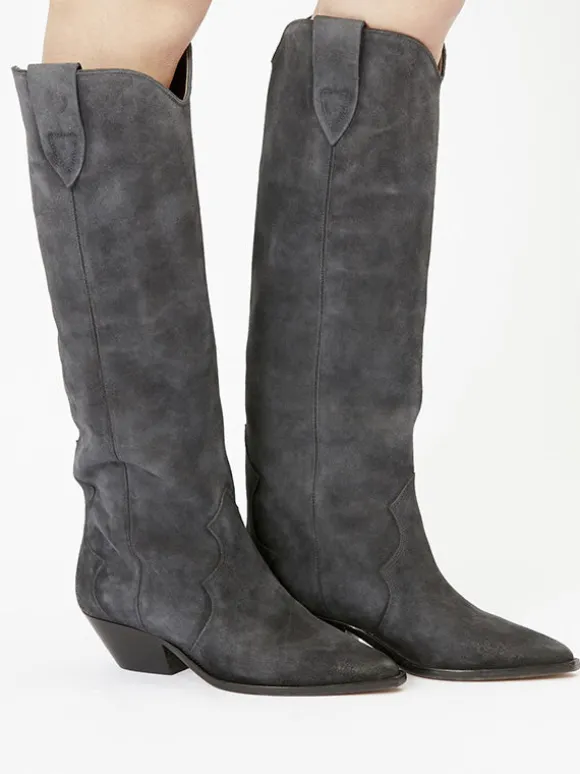 Denvee High Boots in Faded Black
